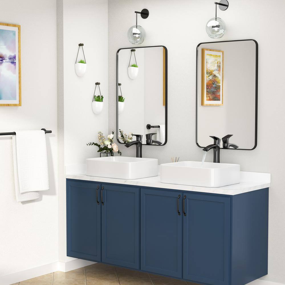 Matte Black Tall Single Handle Bathroom Faucet