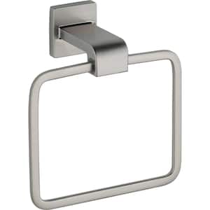 Ara Wall Mount Square Closed Towel Ring Bath Hardware Accessory in Stainless Steel