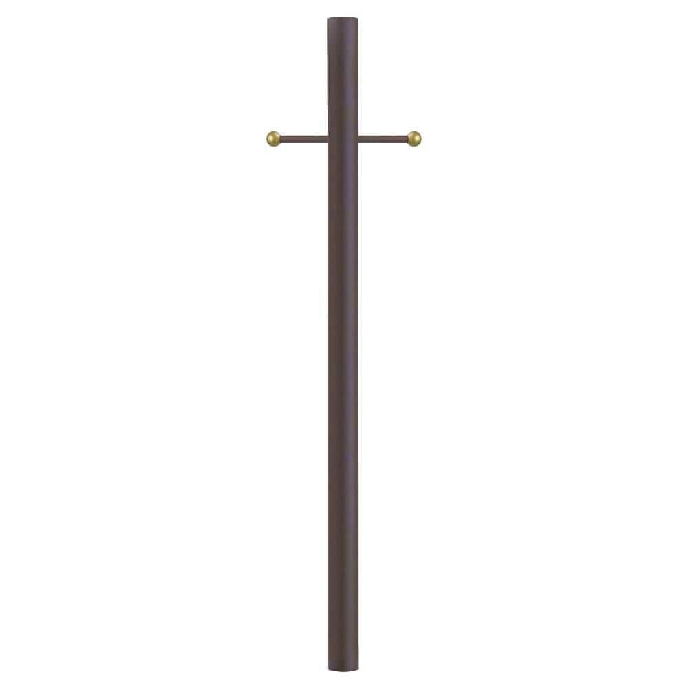 7 ft. Bronze Outdoor Direct Burial Aluminum Lamp Post with Cross Arm fits Most Standard 3 in. Post Top Fixtures price history on PriceWatchPro