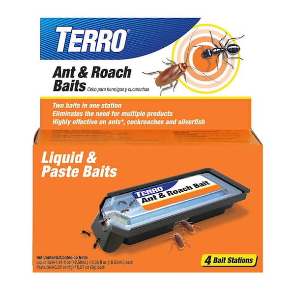 TERRO Ant and Roach Bait Station (4-Pack)