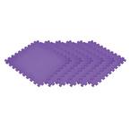 Purple 24 in. x 24 in. EVA Foam Non-Toxic Solid Color Interlocking Tiles (240 sq. ft. - 60 tiles)