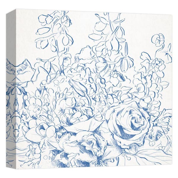 PTM Images Rose Sketch'' Canvas Abstract Wall Art 15 in. x 15 in.
