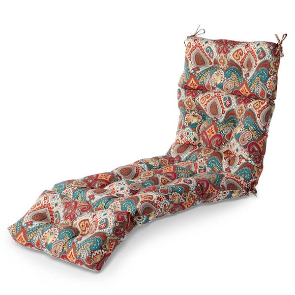 Greendale Home Fashions 22 in. x 72 in. Asbury Park Outdoor Chaise Lounge Cushion