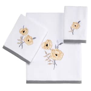 Avanti Linens 3-Piece White Modern Farmhouse Cotton Towel Set 03916X-3PCST  WHT - The Home Depot