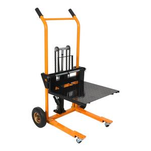 Hydraulic Pallet Stacker Lift – 440 Lbs Capacity, Adjustable Forks, Easy Move With Swivel Casters – Great For Warehouse & Workshop