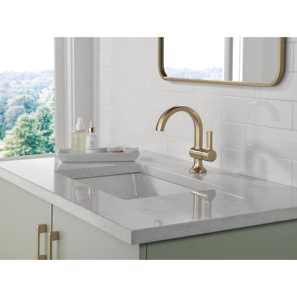 Albion Brushed Gold Single Handle Bathroom Faucet