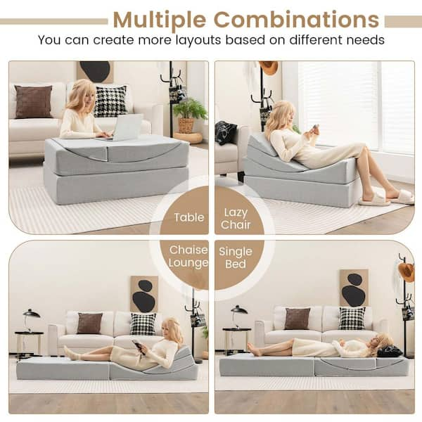 Grey deals single futon