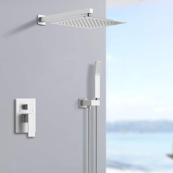 Staykiwi Single Handle 1 -Spray Shower Faucet 1.8 GPM with Pressure Balance Anti Scald in. Brushed Nickel