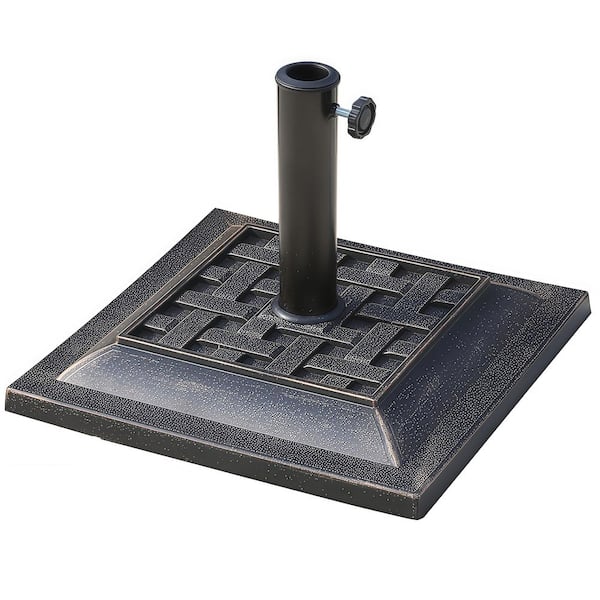 edington patio umbrella base in antique bronze Antique Bronze - Patio Umbrella Stands