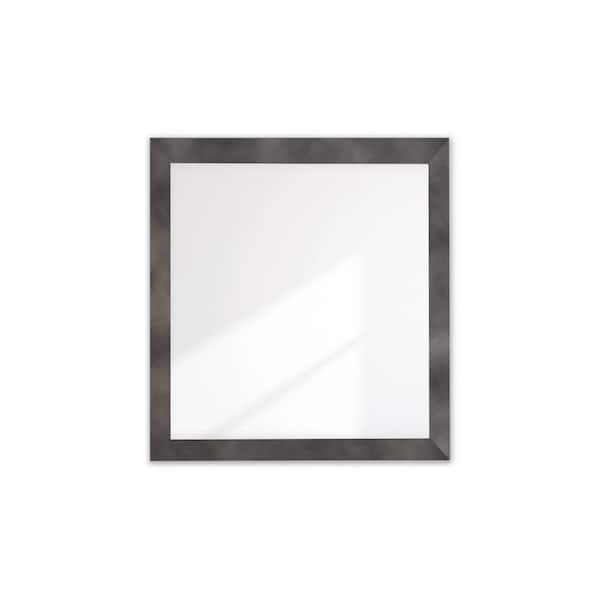 BrandtWorks Clouded Gunmetal Wide Framed Wall Mirror 37 in. W x 40 in. H