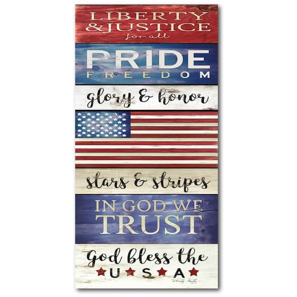Celebrate 250 Liberty and Justice 12x24 Gallery-Wrapped Canvas Wall Art