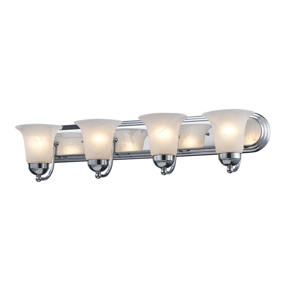 Polished Chrome Bell Shade Bathroom Vanity Light