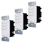 15 Amp 4-Hour In-Wall Push Button Countdown Timer Switch with Screw Terminals in White (3-Pack)