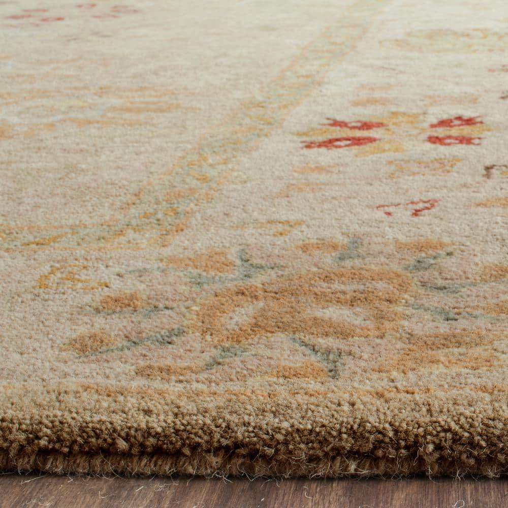 Antiquity 2' x 3' Taupe Beige Handmade Wool Area Rug
