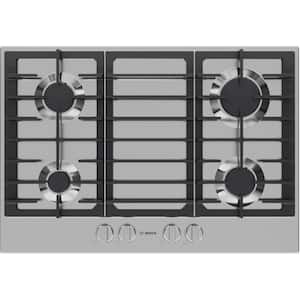 300 Series 30 in. Gas Cooktop in Stainless Steel with 4 Burners