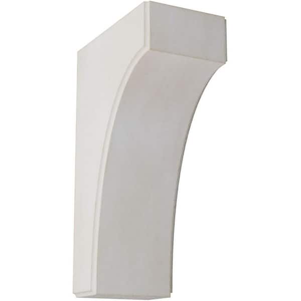 Ekena Millwork 3-1/2 in. x 10 in. x 6 in. Chalk Dust White Clarksville Wood Vintage Decor Bracket