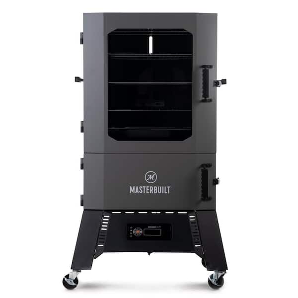 Photo 1 of 40 in. Digital Charcoal Smoker in Gray