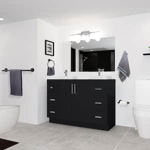 6-Piece Wall Mounted Bathroom Hardware Set in Black