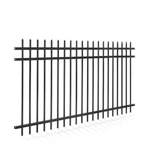 4 ft. x 8 ft. Heavy-Duty Steel Spaced Bar Pointed Pinnacle Metal Fence Panel (Single Panel)