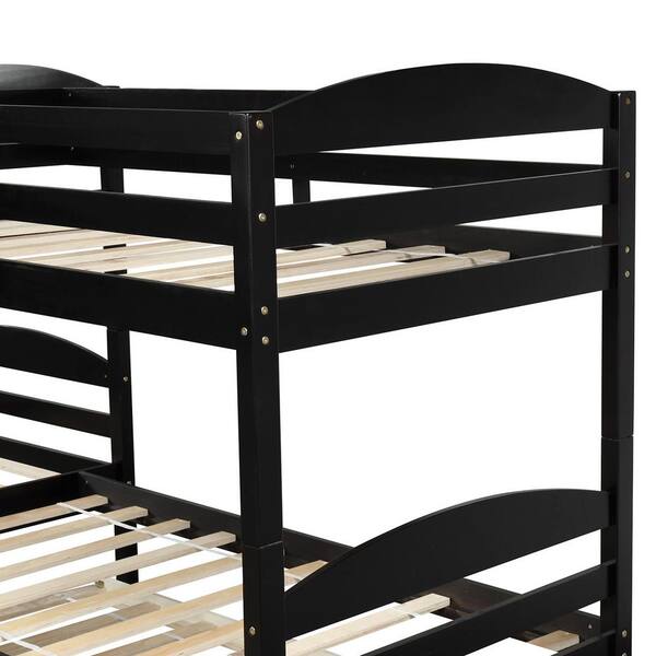 Espresso Twin L Shaped Bunk Bed With, Golden Tadco Bunk Bed Assembly Instructions