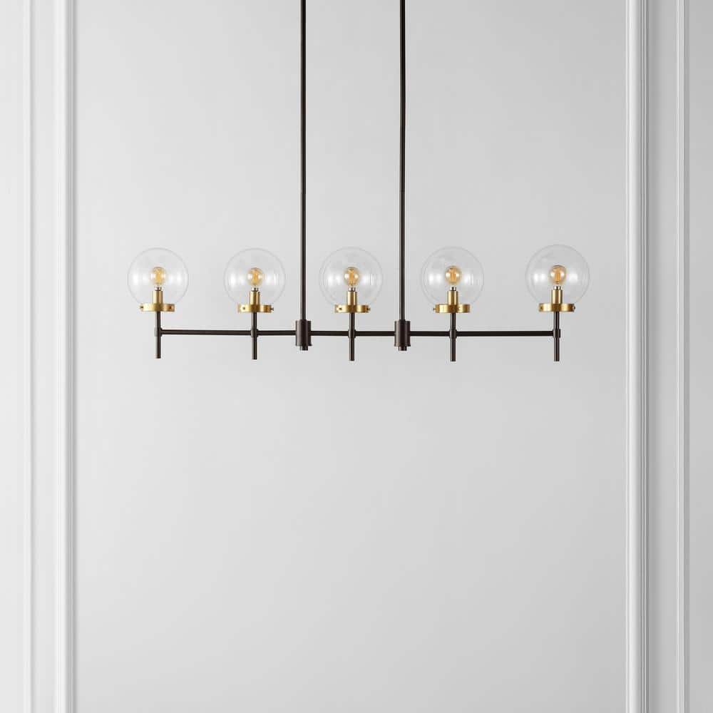 Mylah 5-Light Oil Rubbed Bronze Glass Globe Pendant