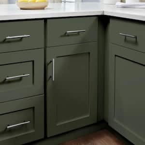 Avondale 36 in. W x 24 in. D x 34.5 in. H Ready to Assemble Plywood Shaker Blind Corner Kitchen Cabinet in Fern Green