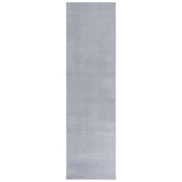 SAFAVIEH Loft Gray 2 ft. x 10 ft. Machine Washable Modern Solid Runner Rug