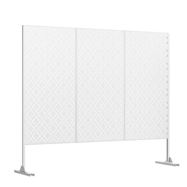 Lirago White Outdoor Decorative Privacy Screen