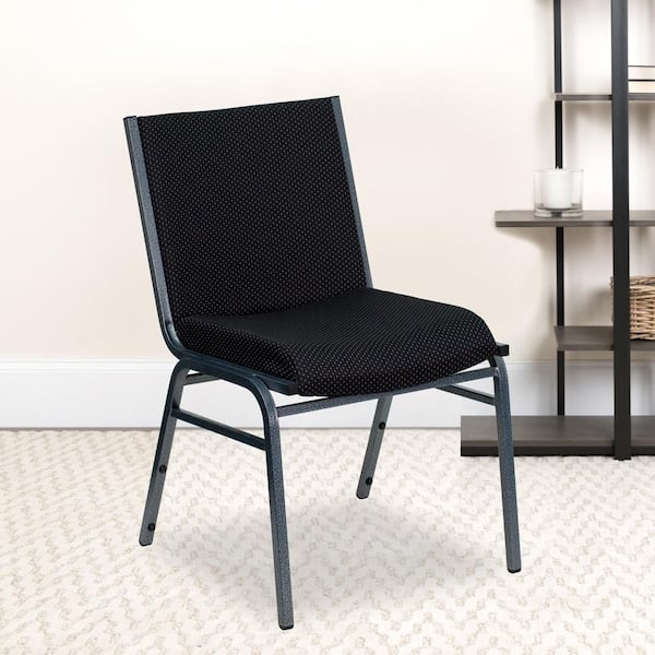 Fabric Stackable Chair in Black