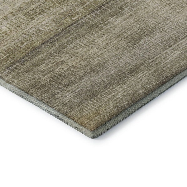 Mayfield Premium Machine Washable Abstract AMF2089 Taupe 9 ft. x 12 ft. Area Rug