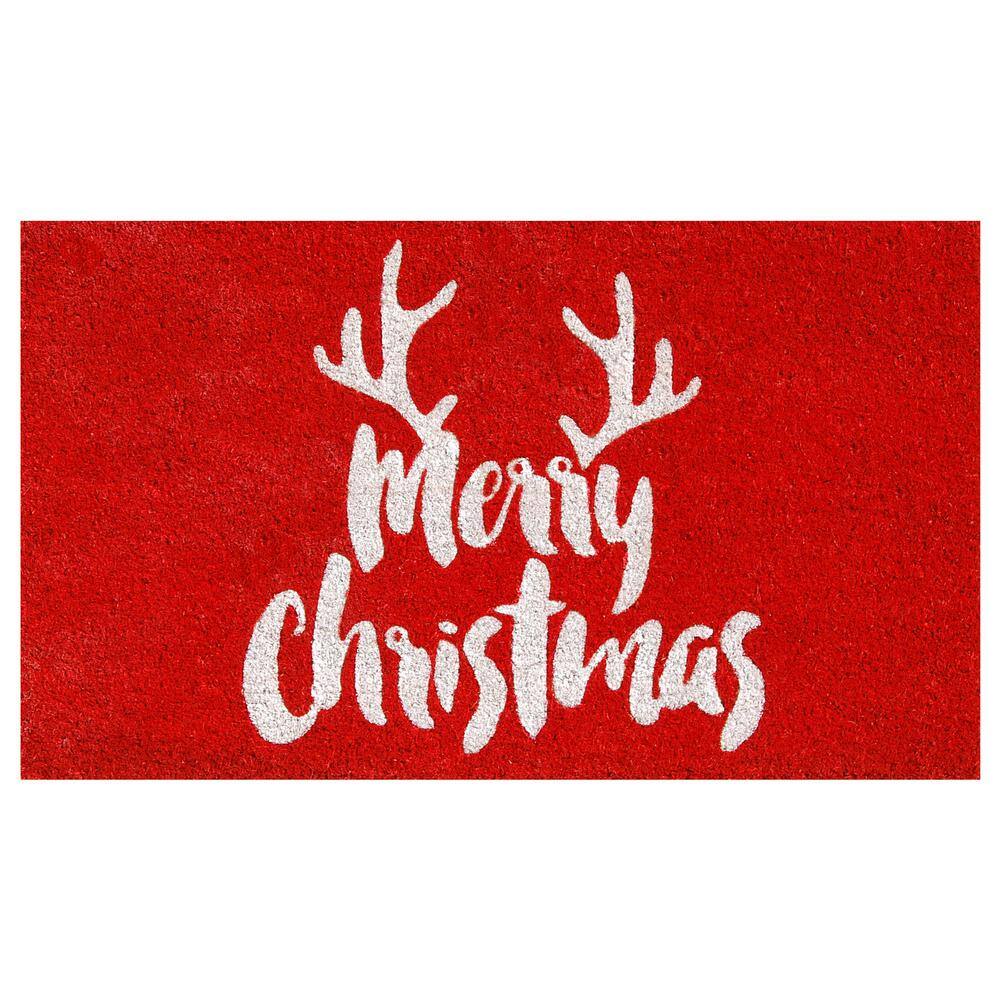Christmas Antlers Multi-Colored 17 in. x 29 in. Indoor or Outdoor Doormat price history on PriceWatchPro