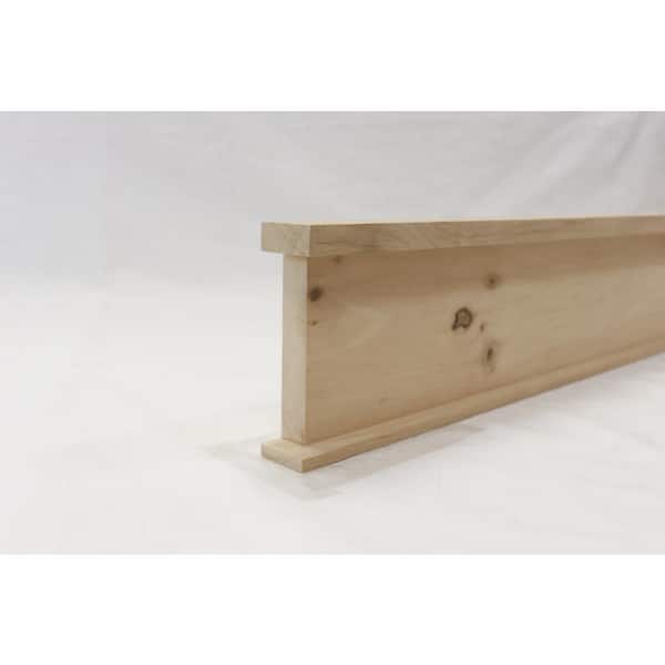 HOUSE OF FARA 1/4 in. D x 4-1/4 in. W x 38-1/16 in. L Solid Alder Wood36 in. Craftsman Header ALDER Crosshead