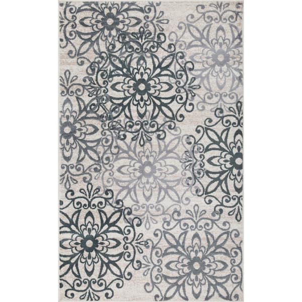 SUPERIOR Leigh Oatmeal 8 ft. x 10 ft. Rectangle Abstract Geometric Polypropylene Area Rug