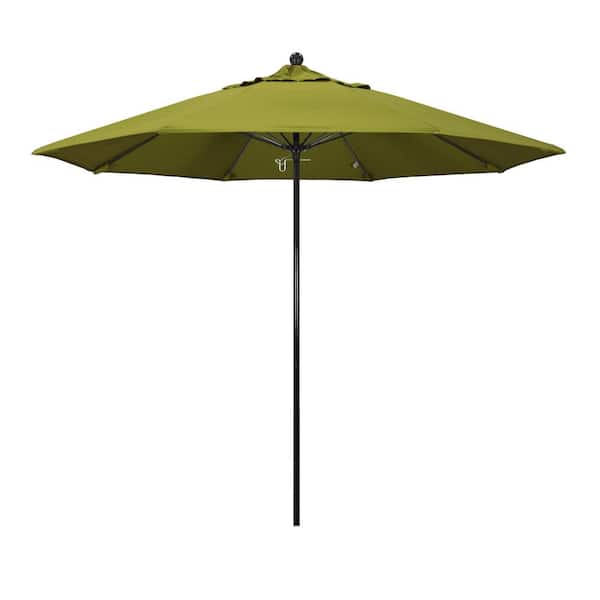 California Umbrella 9 ft. Fiberglass Market Push Lift Patio Umbrella in Ginkgo Pacifica