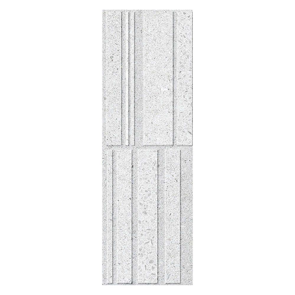 Spanish Silis Deco Blanco 4 in. x 12 in. Matte 3D Textured Terrazzo Porcelain Wall Tile Sample price history on PriceWatchPro