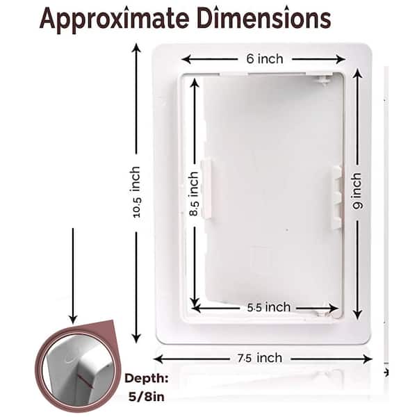 6 in. x 9 in. White Plastic Drywall Access Panel