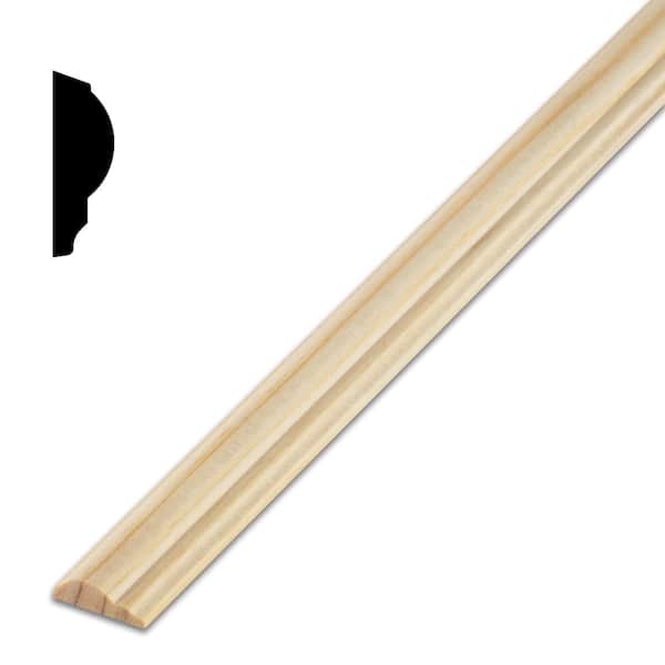 DecraMold DM D7 - 5/16 in. x 7/8 in. Solid Pine Wall and Cabinet Trim Molding