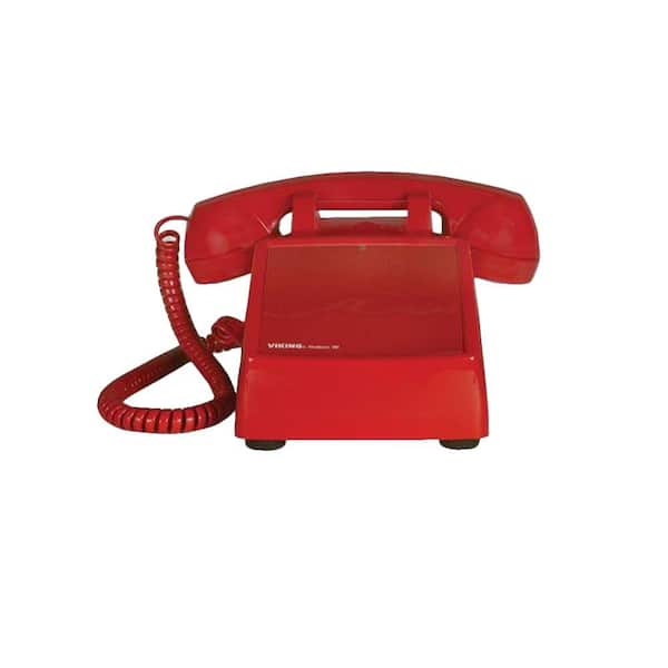 Viking Desk Phone without Dial Pad- Red