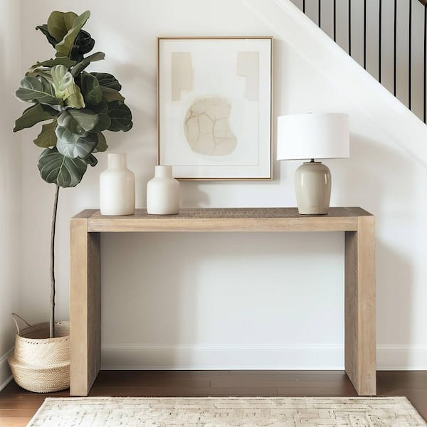 Monterey 54 in. Natural Rectangle Wood Console Table