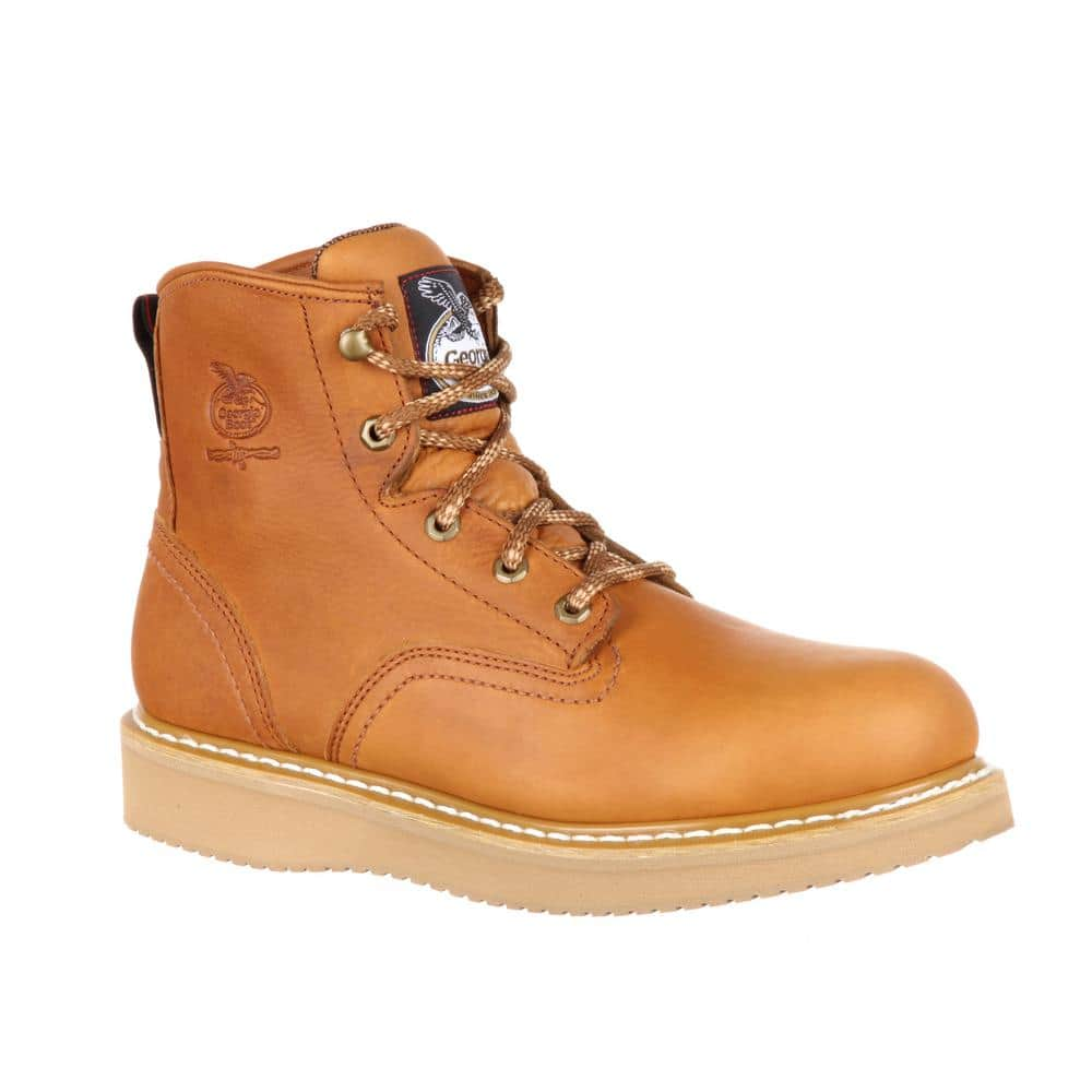 georgia barracuda gold wedge work boots