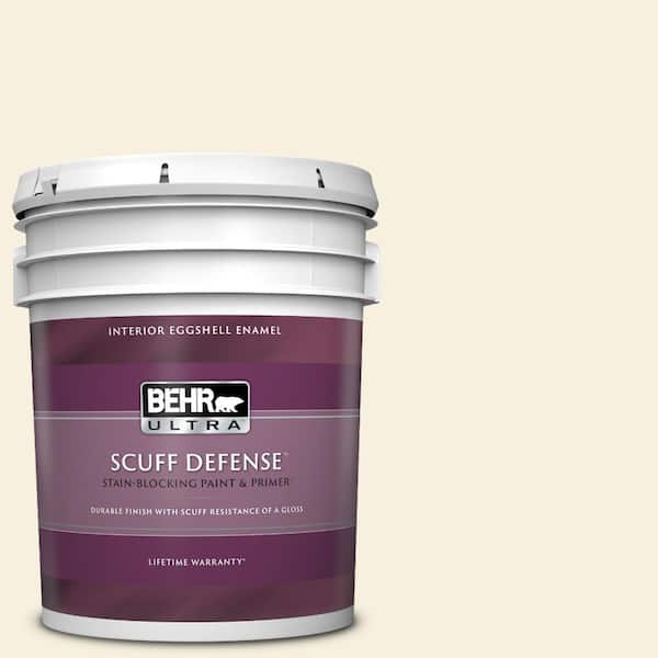 BEHR ULTRA 5 gal. #BXC-35 Cotton Field Extra Durable Eggshell Enamel Interior Paint & Primer