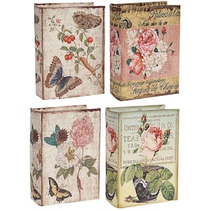 5.5 in. x 2 in. Decorative Book Boxes (4-Pack)