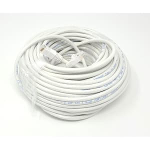 100 ft. 24 AWG Cat6 Molded Snaggles RJ45 UTP Networking Patch Cable, White