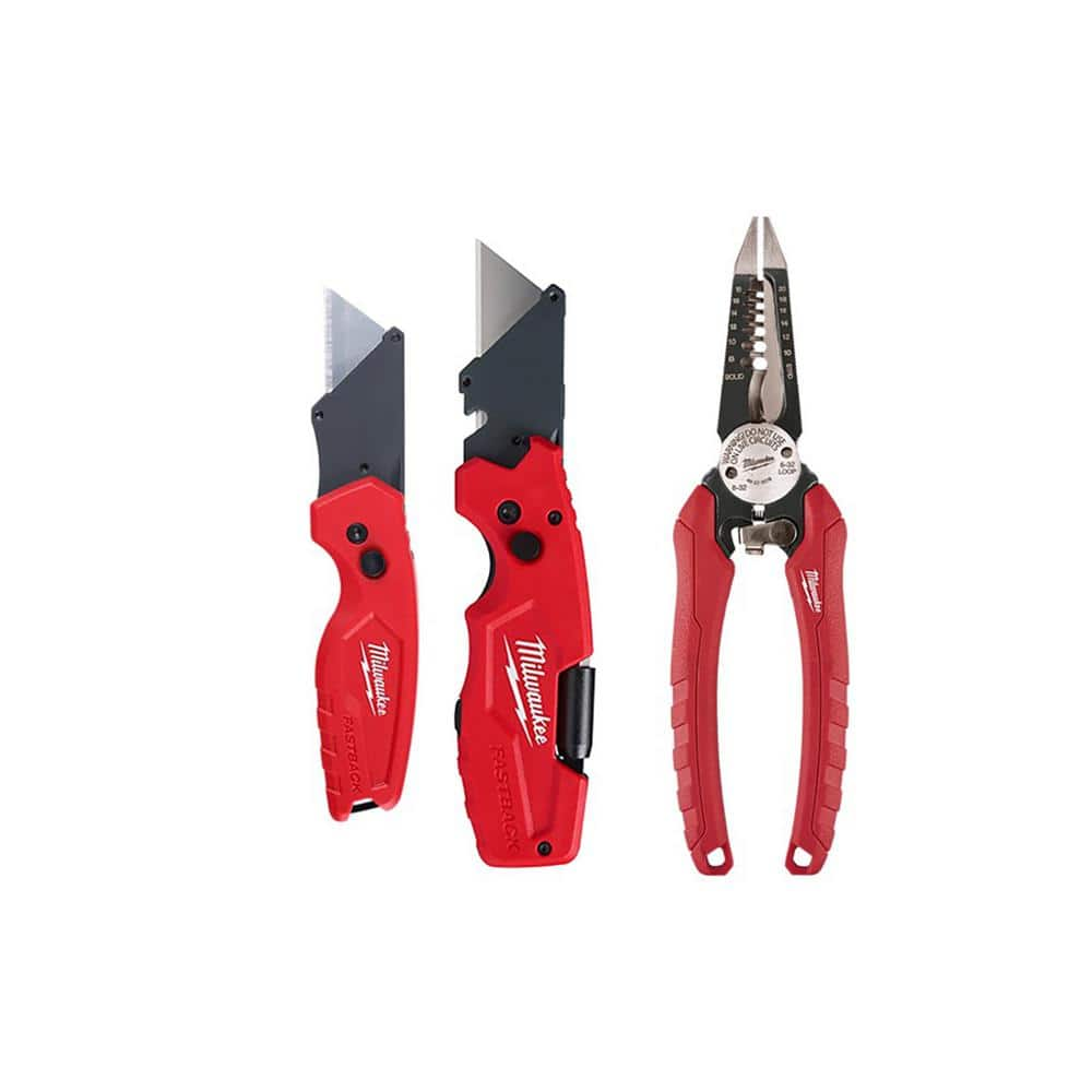 Milwaukee FASTBACK Folding 6 In 1 Utility Knife & Compact Knife Set  (2-Pack) - Brownsboro Hardware & Paint