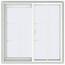 JELD-WEN 35.5 in. x 35.5 in. V-2500 Series White Vinyl Left-Handed ...