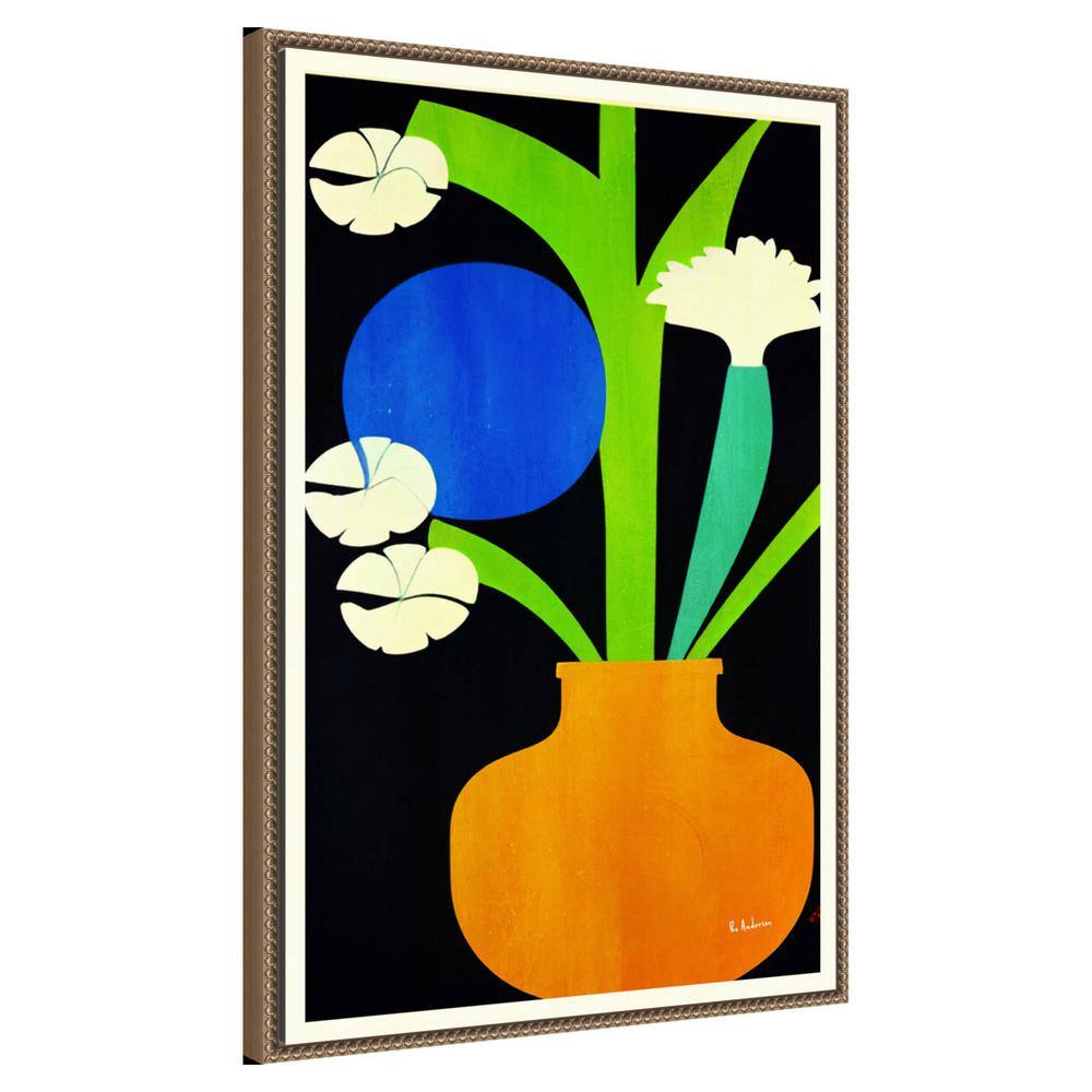 Berlin Blooms Vibrant Abstract Framed Canvas Print