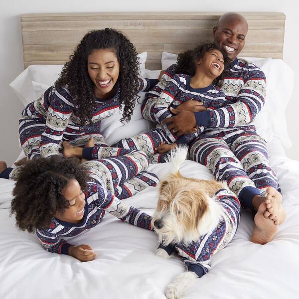 Girls Matching Family Long Sleeve Bear Print Snug Fit Cotton Pajamas
