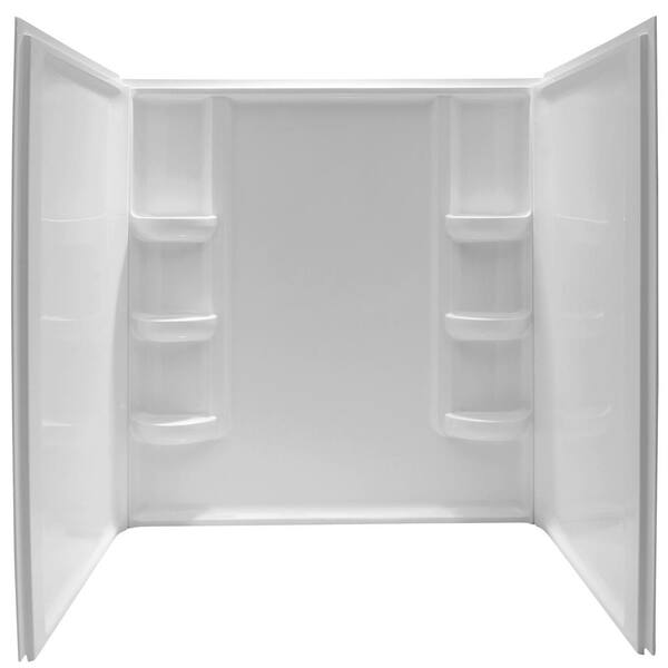 ANZZI Vasu 60 in. x 36 in. x 60 in. 3-Piece DIY Friendly Alcove Shower Surround in White