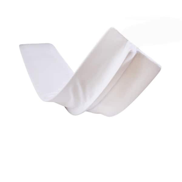 80 in. x 12 in. 1-Piece Bed Bridge Twin to King Gap Filler, Split King Gap Filler for Adjustable Bed in White