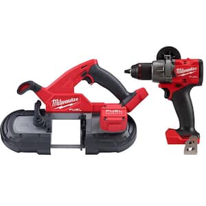 M18 FUEL 18-V Lithium-Ion Brushless Cordless Compact Bandsaw with 1/2 in. Hammer Drill/Driver
